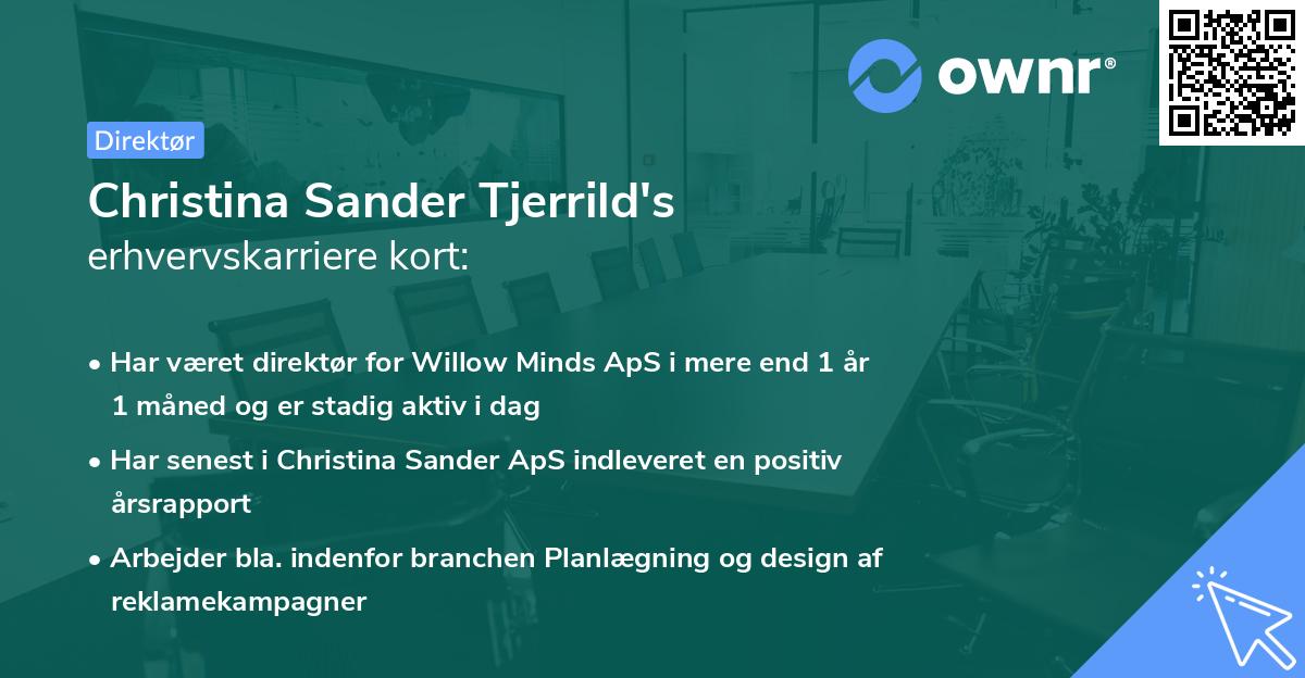 Christina Sander Tjerrild's erhvervskarriere kort