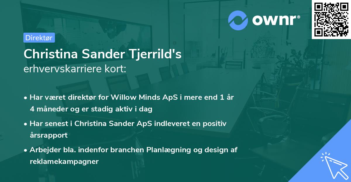 Christina Sander Tjerrild's erhvervskarriere kort