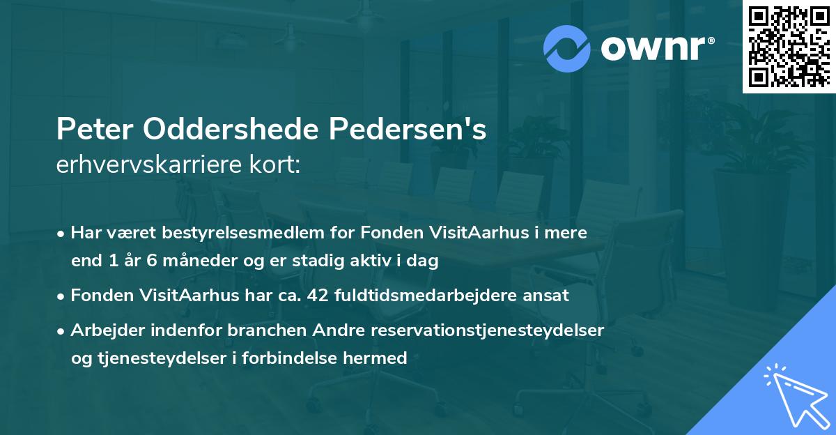 Peter Oddershede Pedersen's erhvervskarriere kort