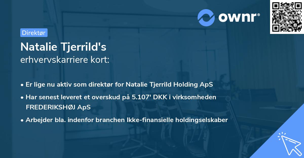 Natalie Tjerrild's erhvervskarriere kort