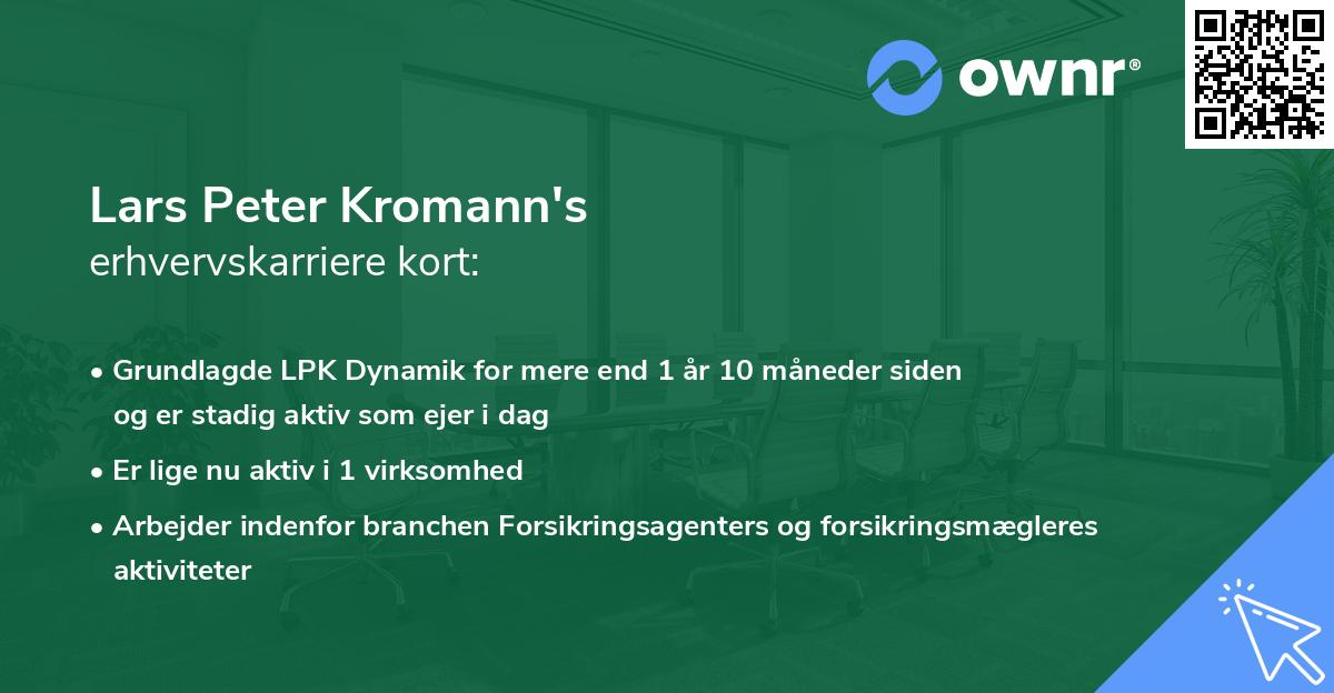 Lars Peter Kromann's erhvervskarriere kort
