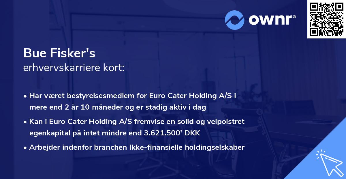 Bue Fisker's erhvervskarriere kort