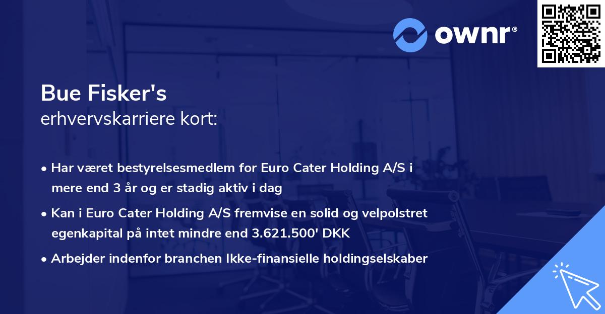 Bue Fisker's erhvervskarriere kort