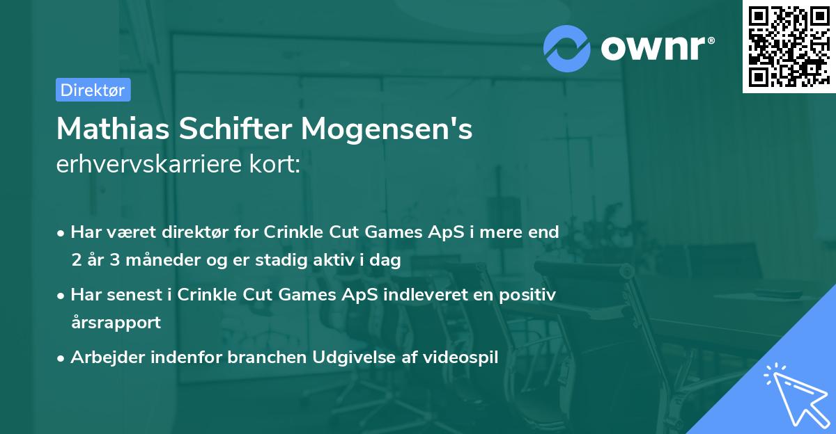 Mathias Schifter Mogensen's erhvervskarriere kort