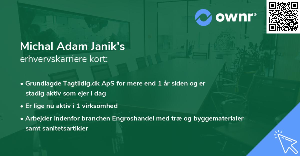 Michal Adam Janik's erhvervskarriere kort