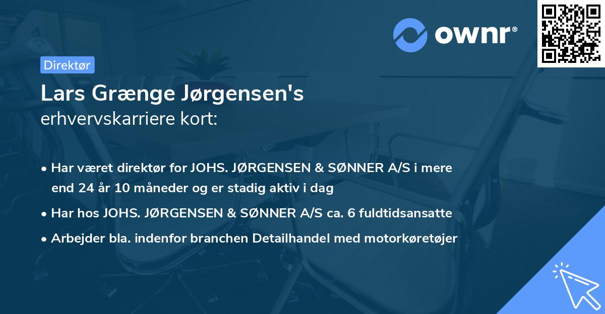 Lars Grænge Jørgensen's erhvervskarriere kort