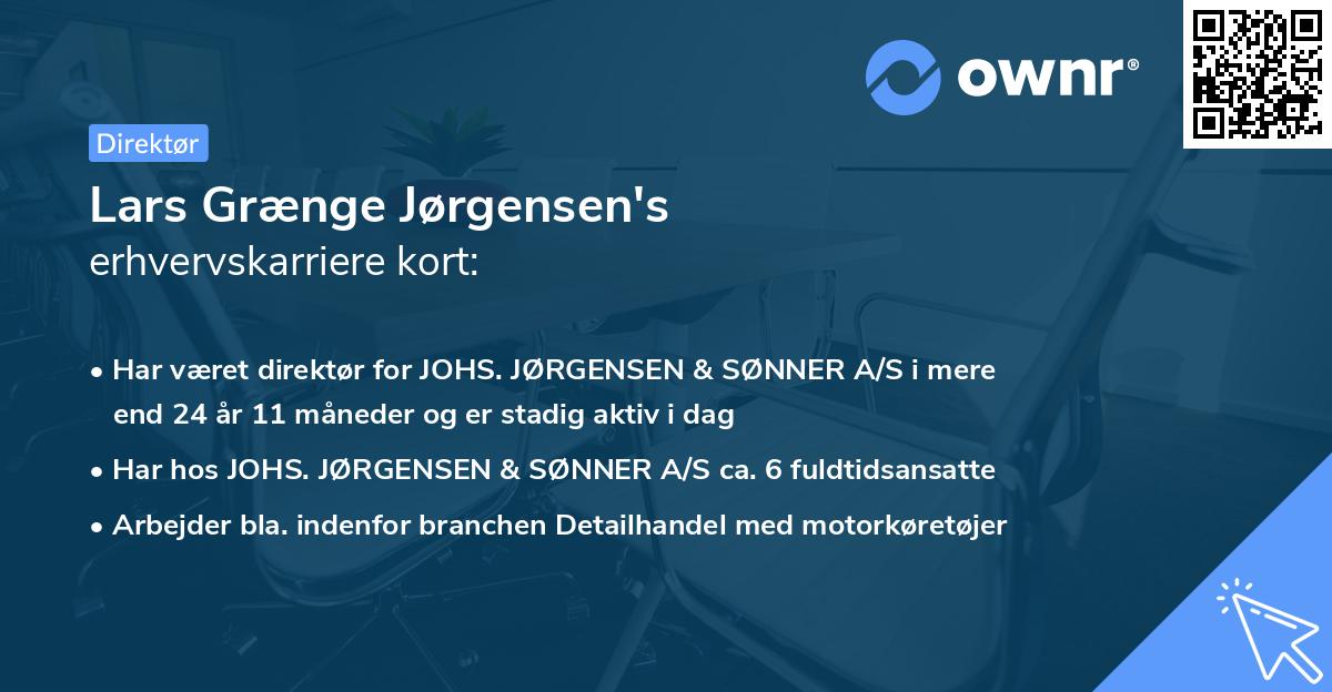Lars Grænge Jørgensen's erhvervskarriere kort
