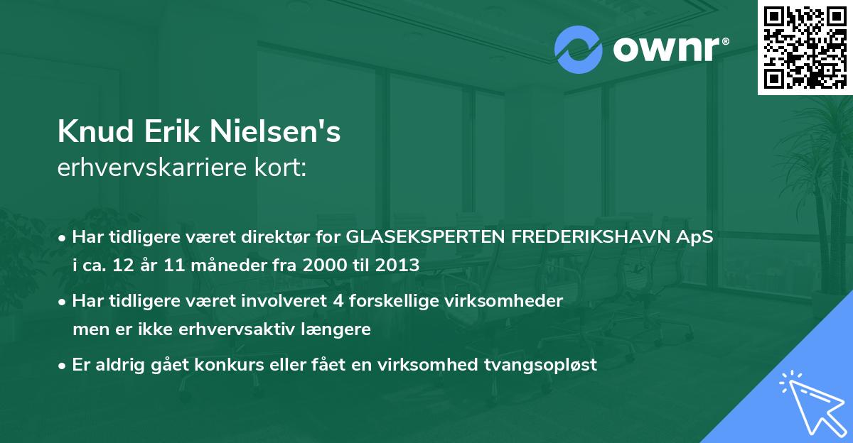 Knud Erik Nielsen's erhvervskarriere kort