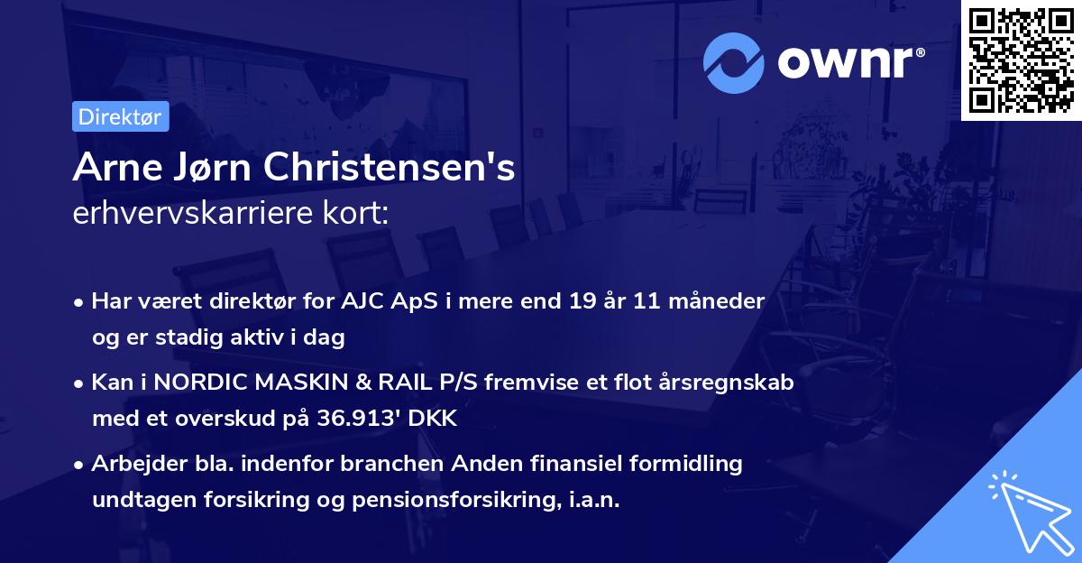 Arne Jørn Christensen's erhvervskarriere kort
