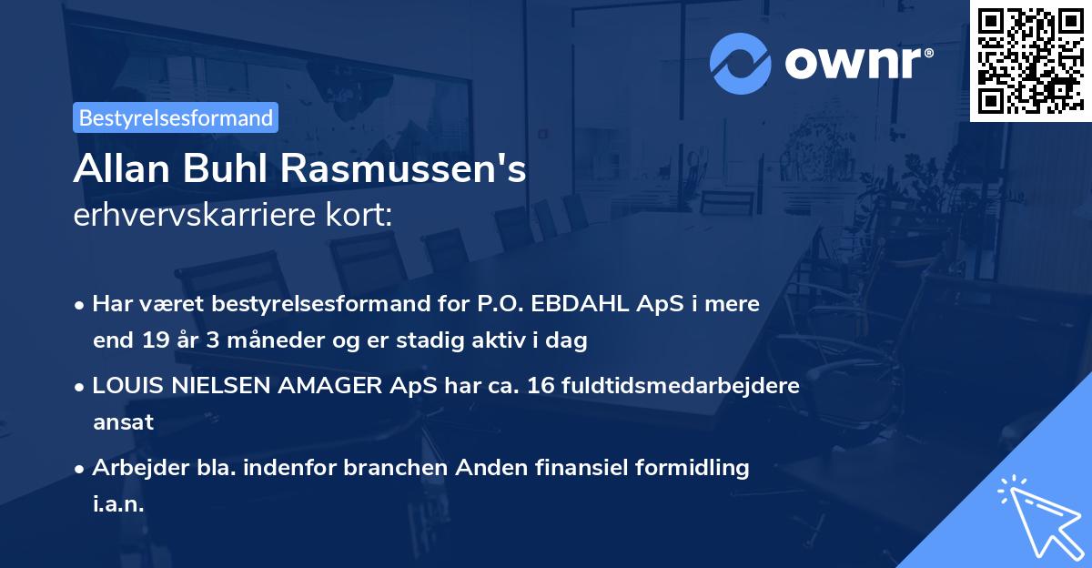 Allan Buhl Rasmussen's erhvervskarriere kort