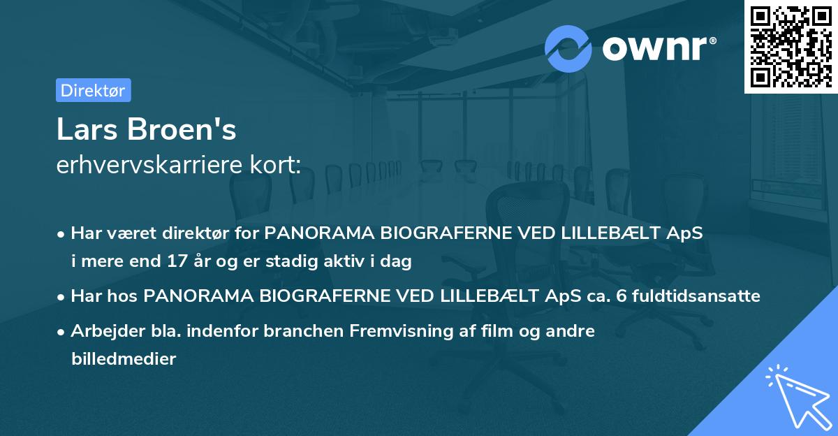 Lars Broen's erhvervskarriere kort