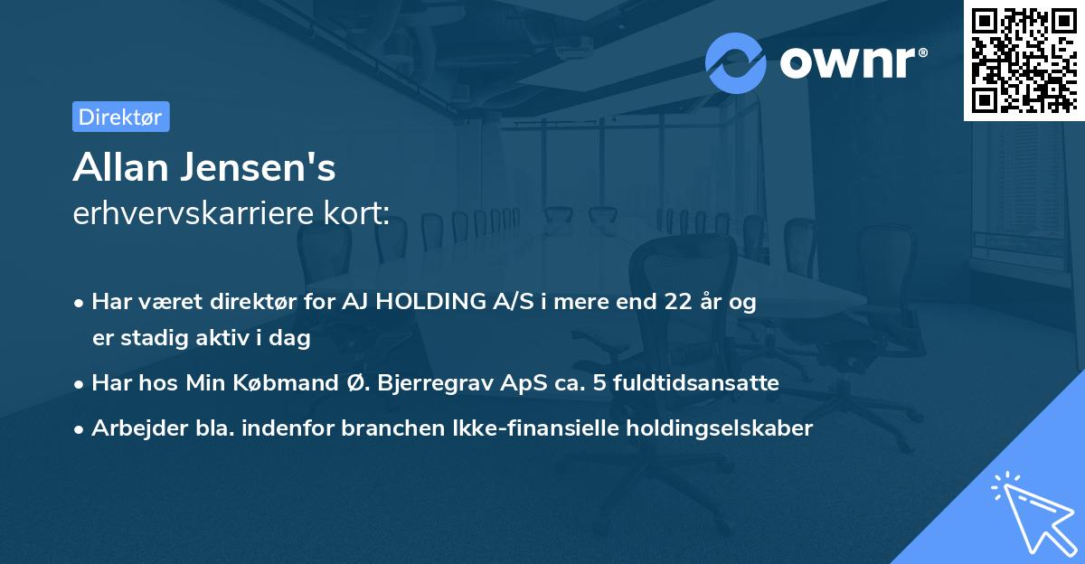 Allan Jensen's erhvervskarriere kort