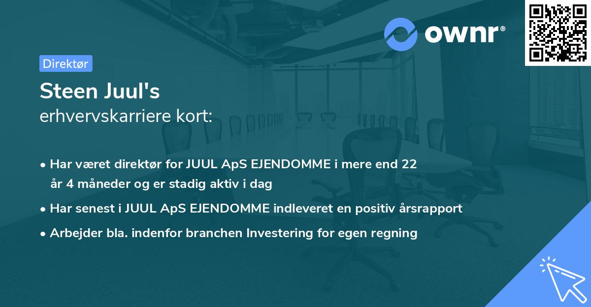 Steen Juul's erhvervskarriere kort