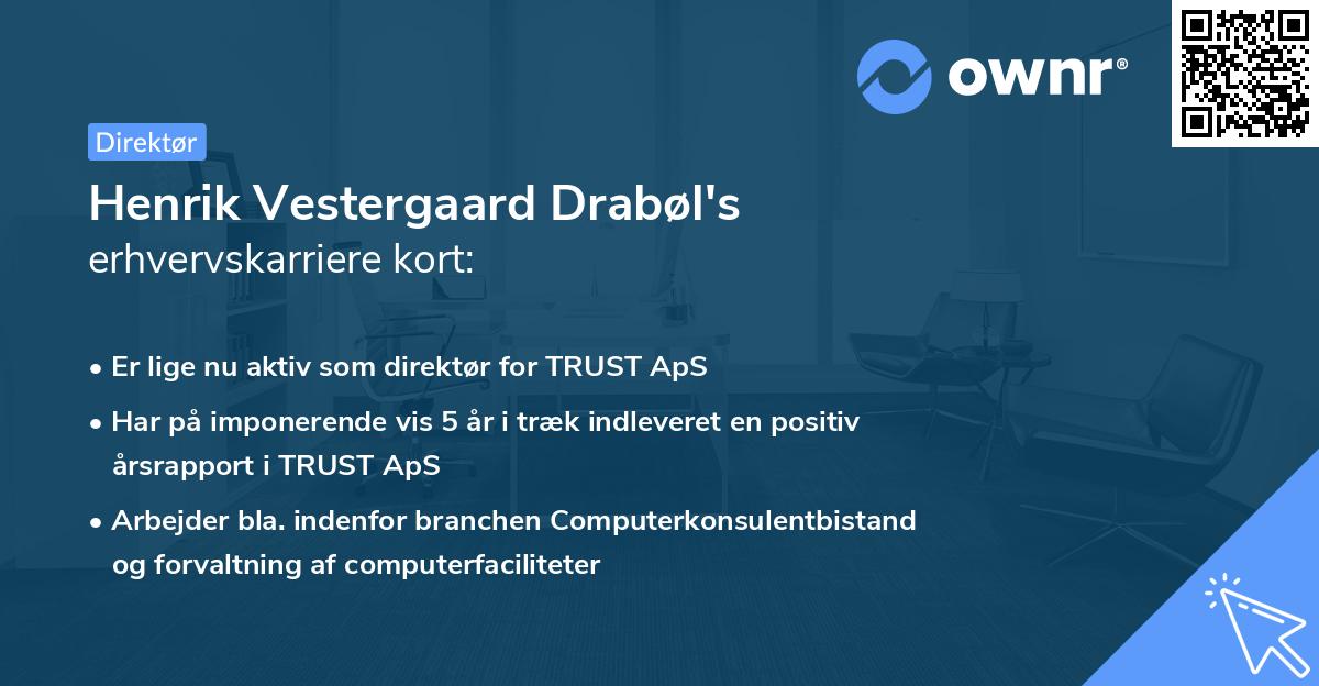 Henrik Vestergaard Drabøl's erhvervskarriere kort