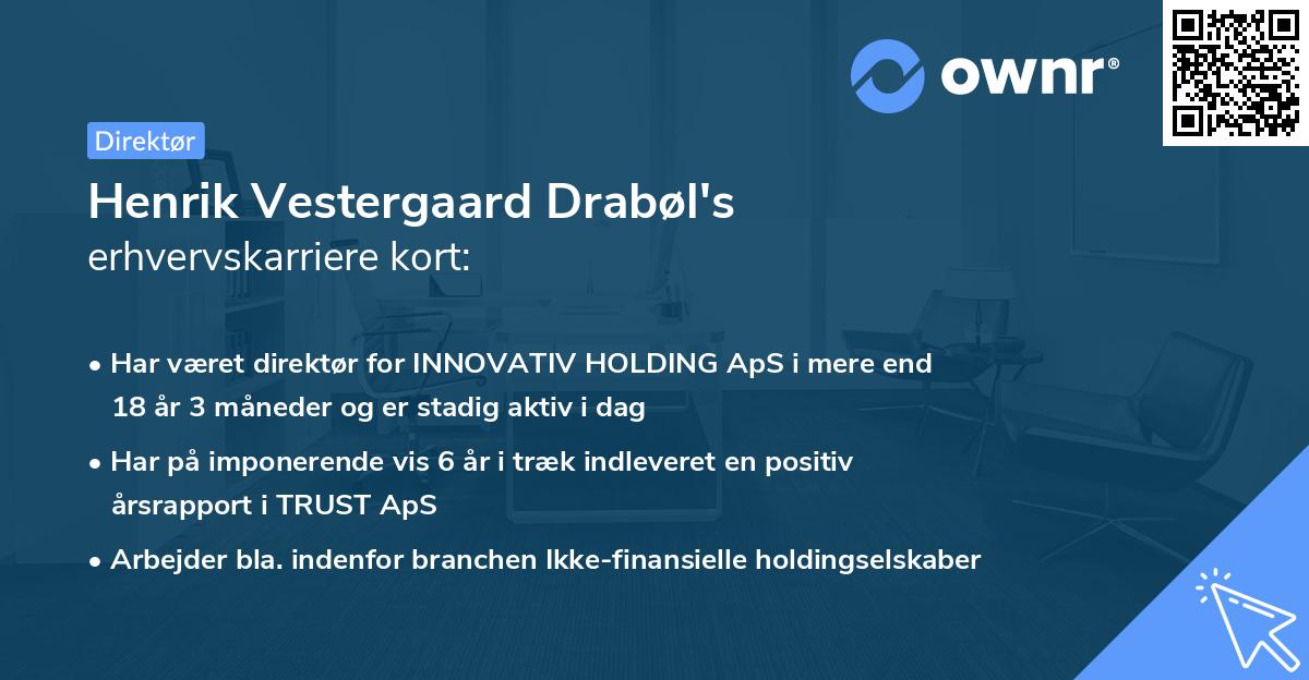 Henrik Vestergaard Drabøl's erhvervskarriere kort