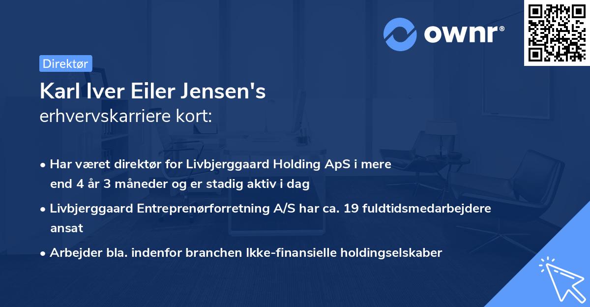 Karl Iver Eiler Jensen's erhvervskarriere kort