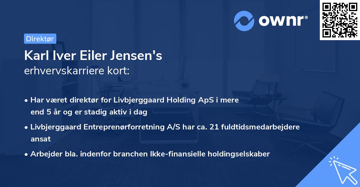 Karl Iver Eiler Jensen's erhvervskarriere kort