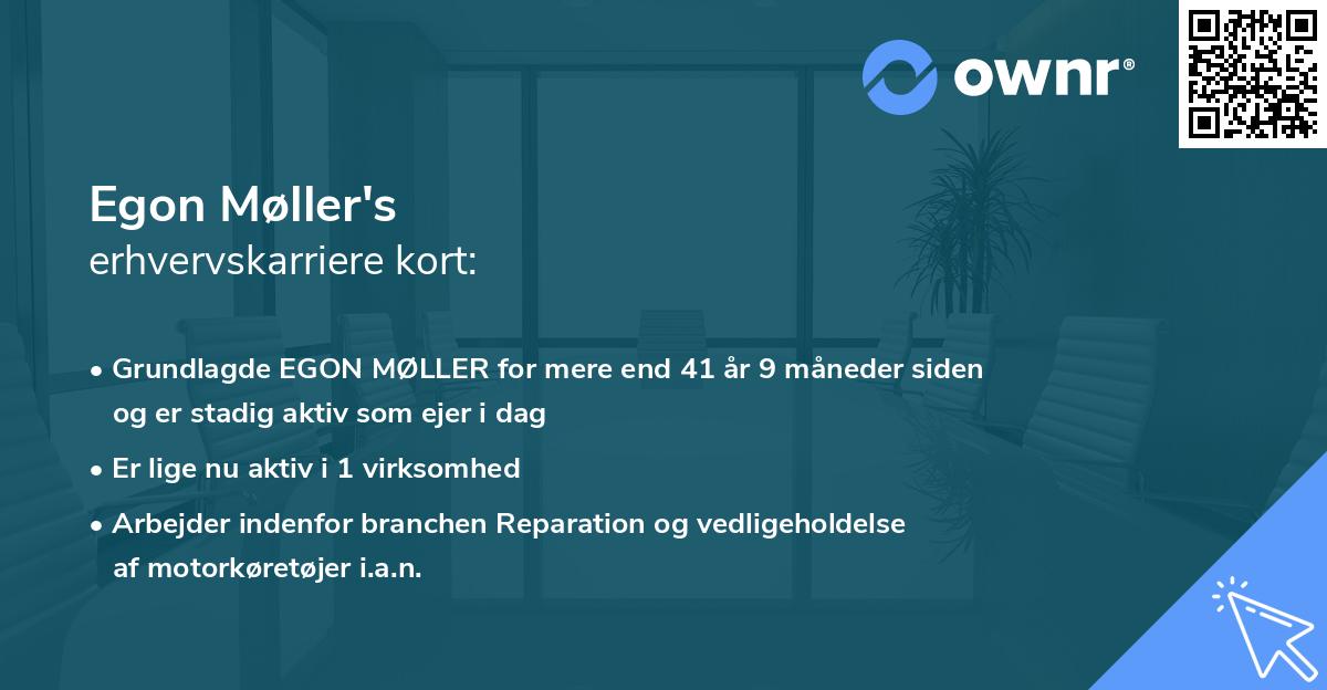 Egon Møller's erhvervskarriere kort