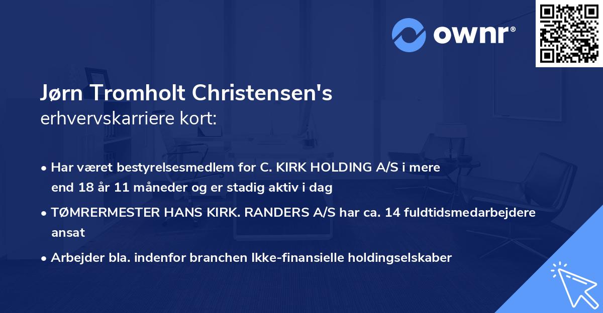 Jørn Tromholt Christensen's erhvervskarriere kort