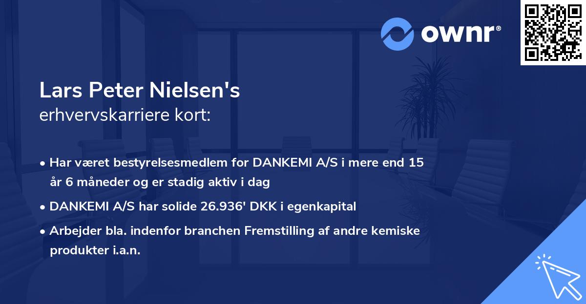 Lars Peter Nielsen's erhvervskarriere kort