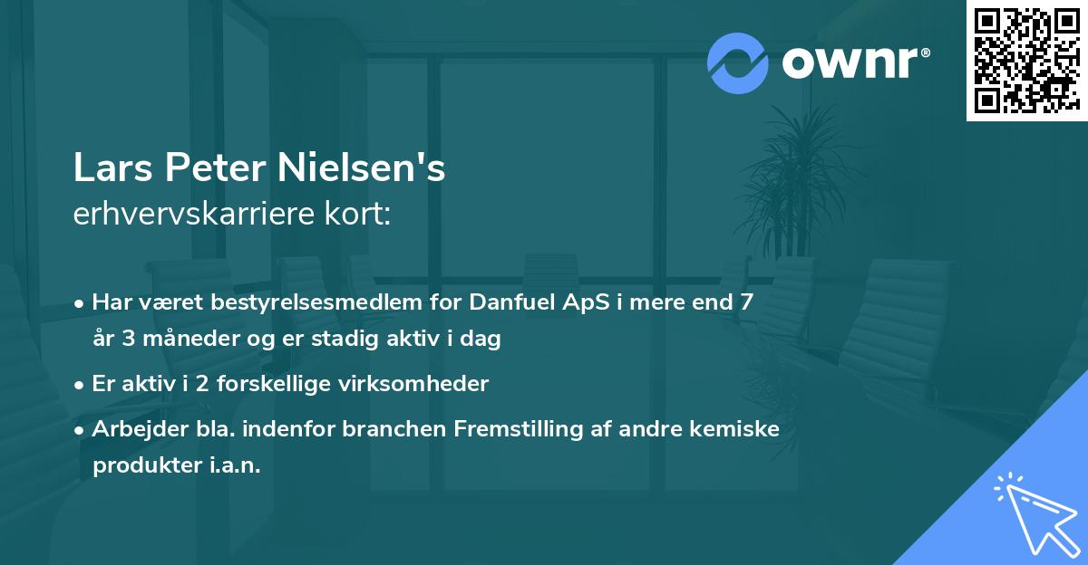 Lars Peter Nielsen's erhvervskarriere kort