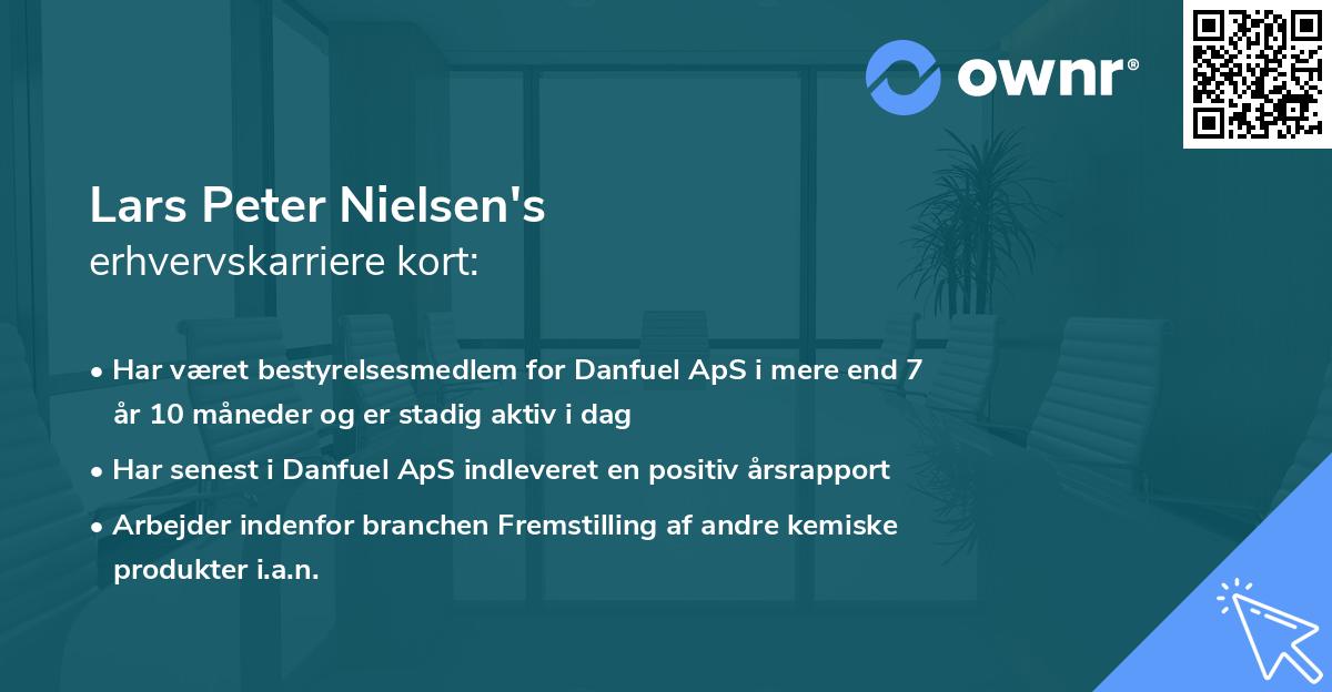 Lars Peter Nielsen's erhvervskarriere kort