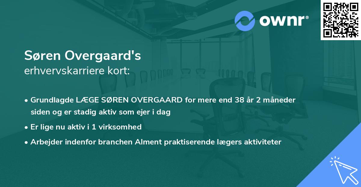 Søren Overgaard's erhvervskarriere kort
