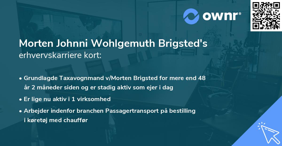 Morten Johnni Wohlgemuth Brigsted's erhvervskarriere kort