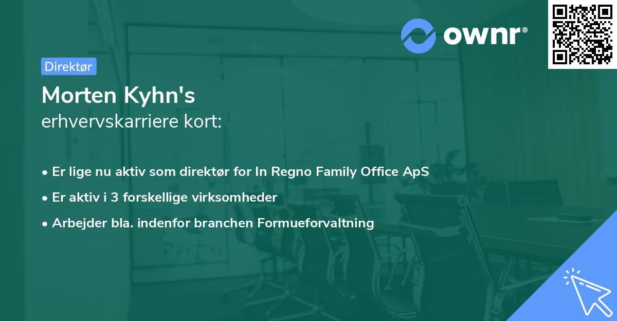 Morten Kyhn's erhvervskarriere kort