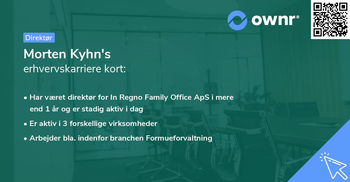 Morten Kyhn's erhvervskarriere kort