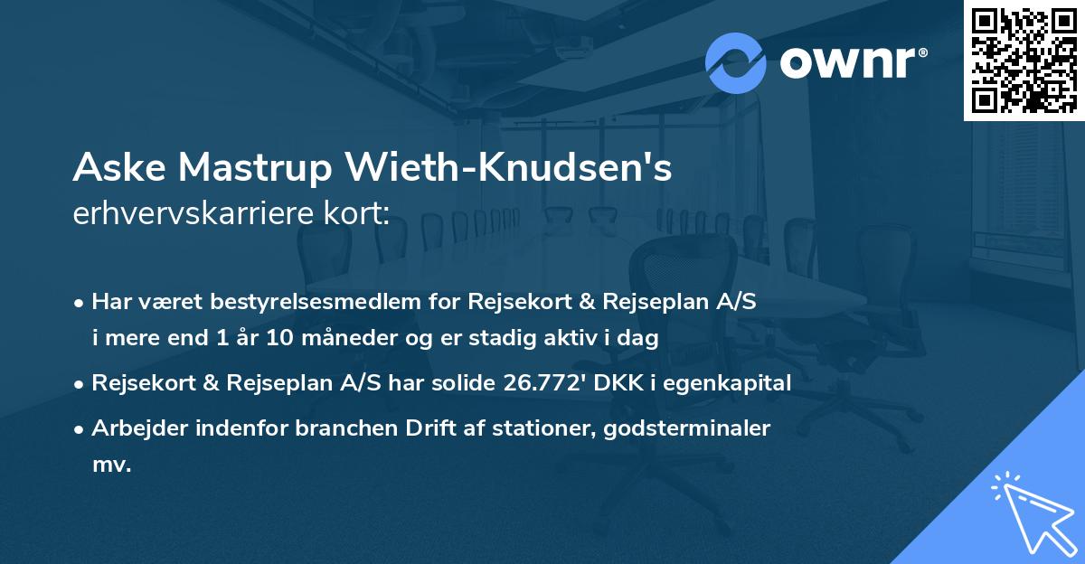 Aske Mastrup Wieth-Knudsen's erhvervskarriere kort