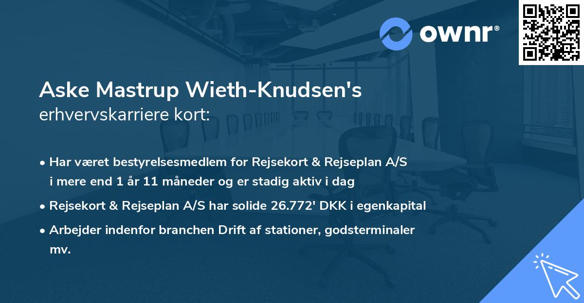 Aske Mastrup Wieth-Knudsen's erhvervskarriere kort