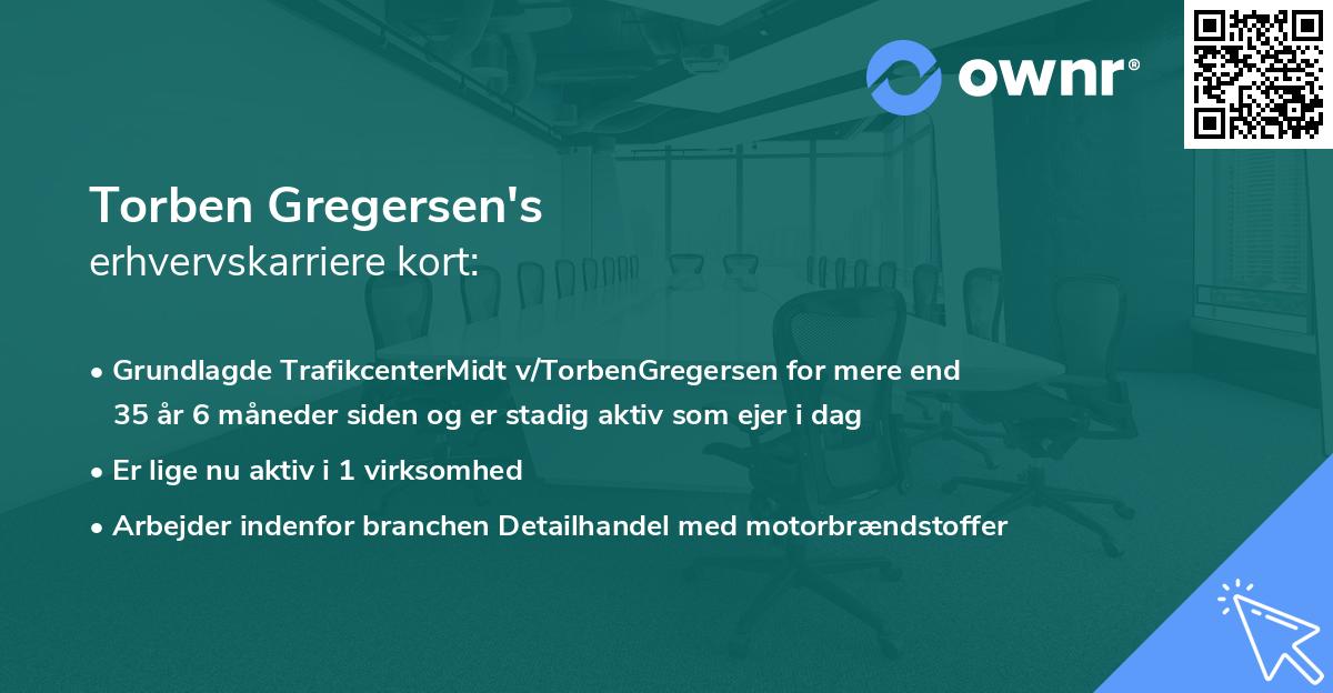 Torben Gregersen's erhvervskarriere kort