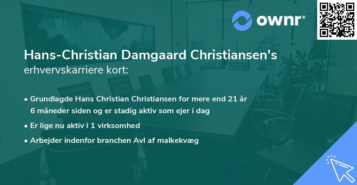 Hans-Christian Damgaard Christiansen's erhvervskarriere kort