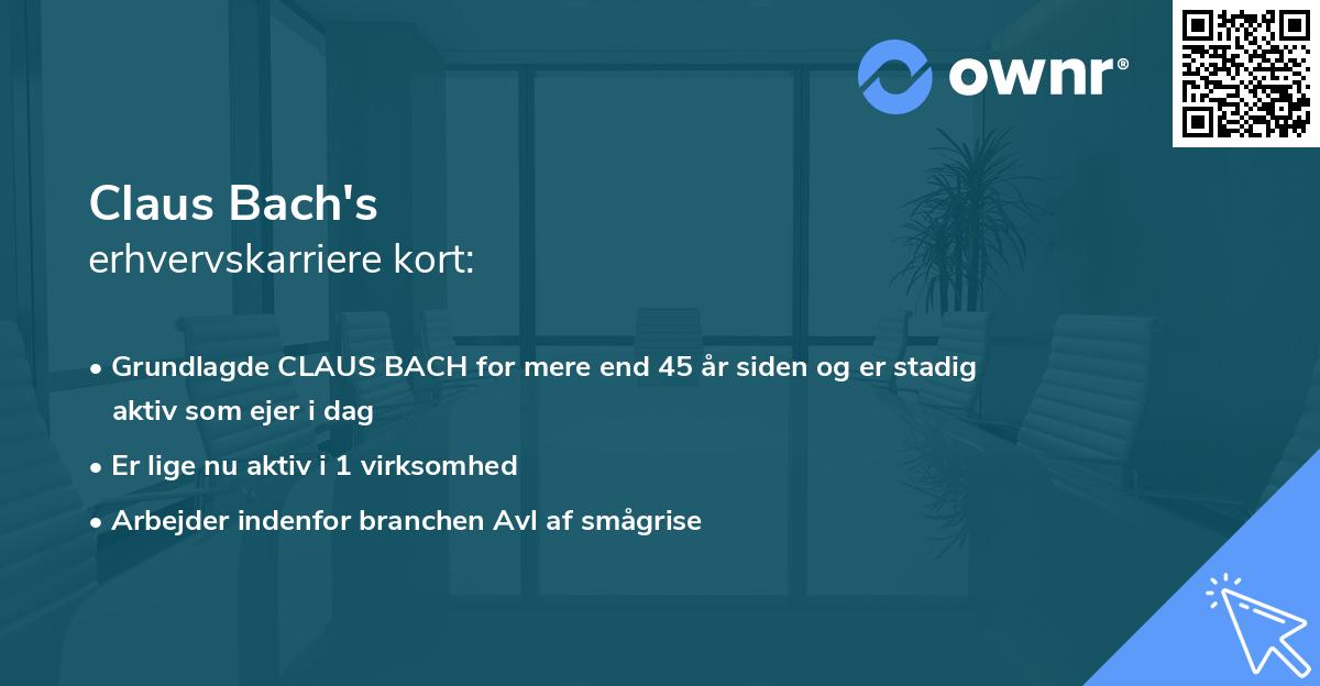 Claus Bach's erhvervskarriere kort