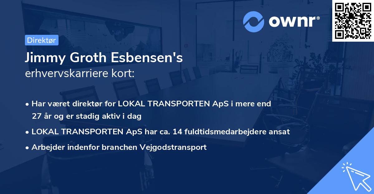 Jimmy Groth Esbensen's erhvervskarriere kort