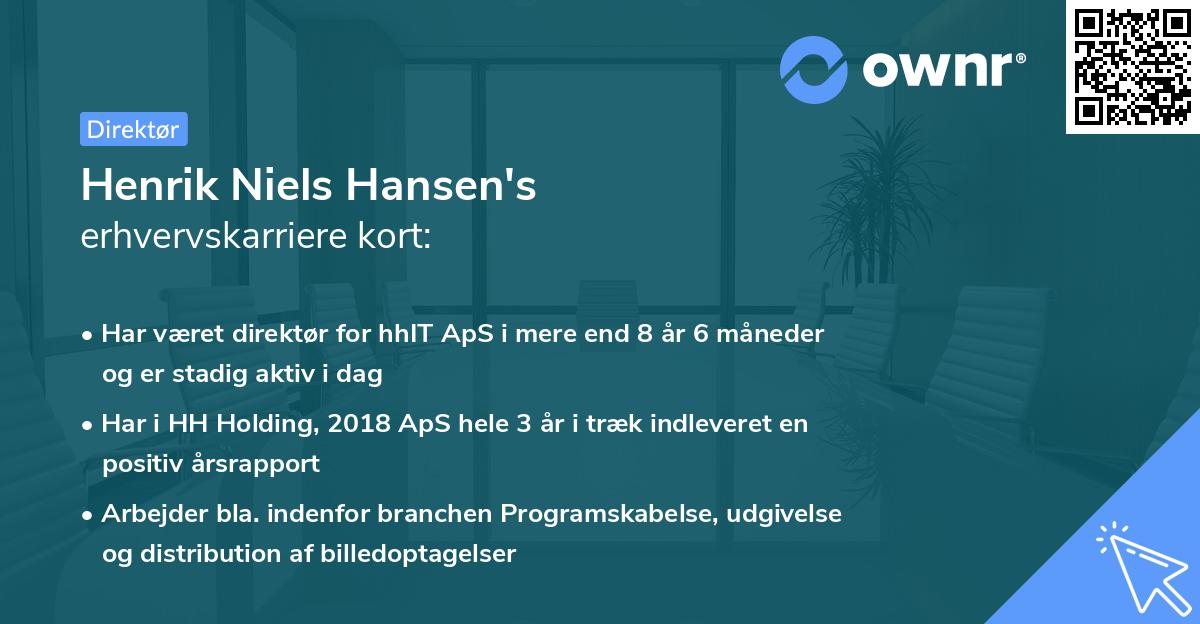 Henrik Niels Hansen's erhvervskarriere kort
