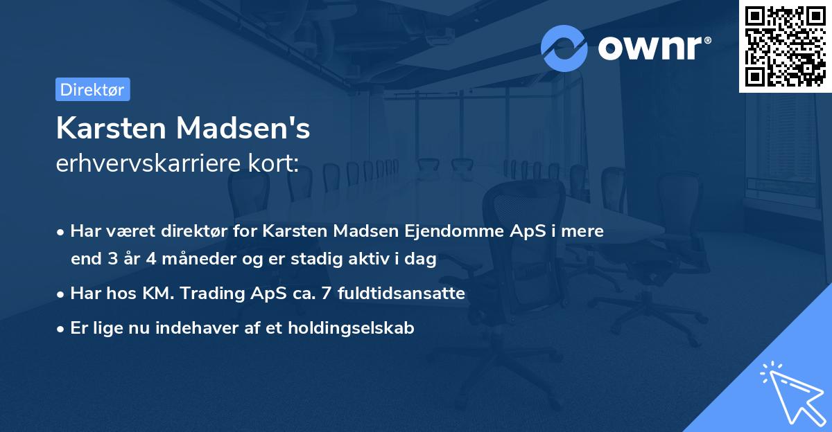 Karsten Madsen's erhvervskarriere kort