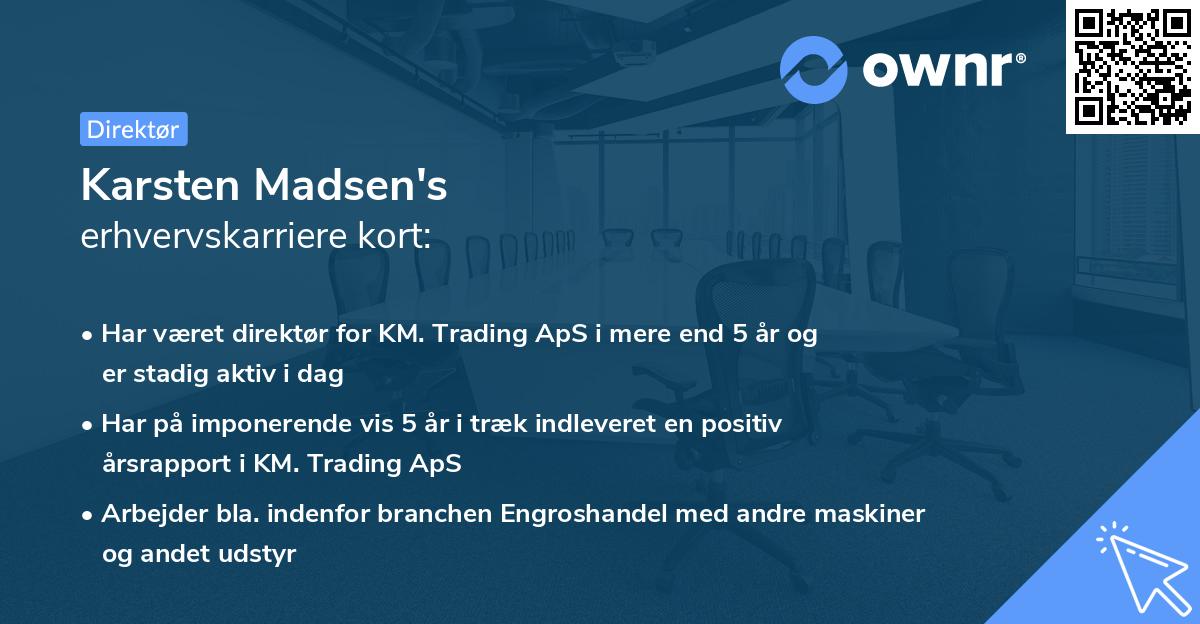 Karsten Madsen's erhvervskarriere kort
