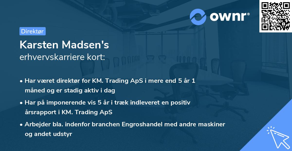 Karsten Madsen's erhvervskarriere kort