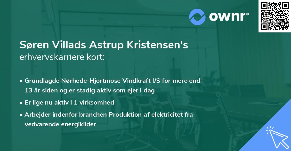 Søren Villads Astrup Kristensen's erhvervskarriere kort