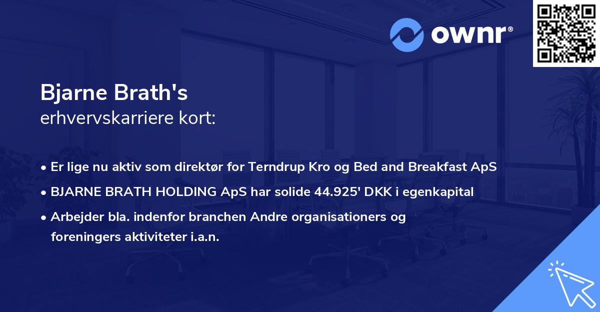 Bjarne Brath's erhvervskarriere kort