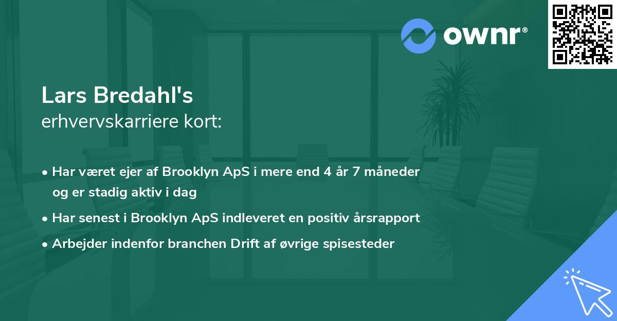 Lars Bredahl's erhvervskarriere kort