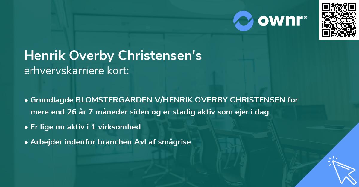 Henrik Overby Christensen's erhvervskarriere kort