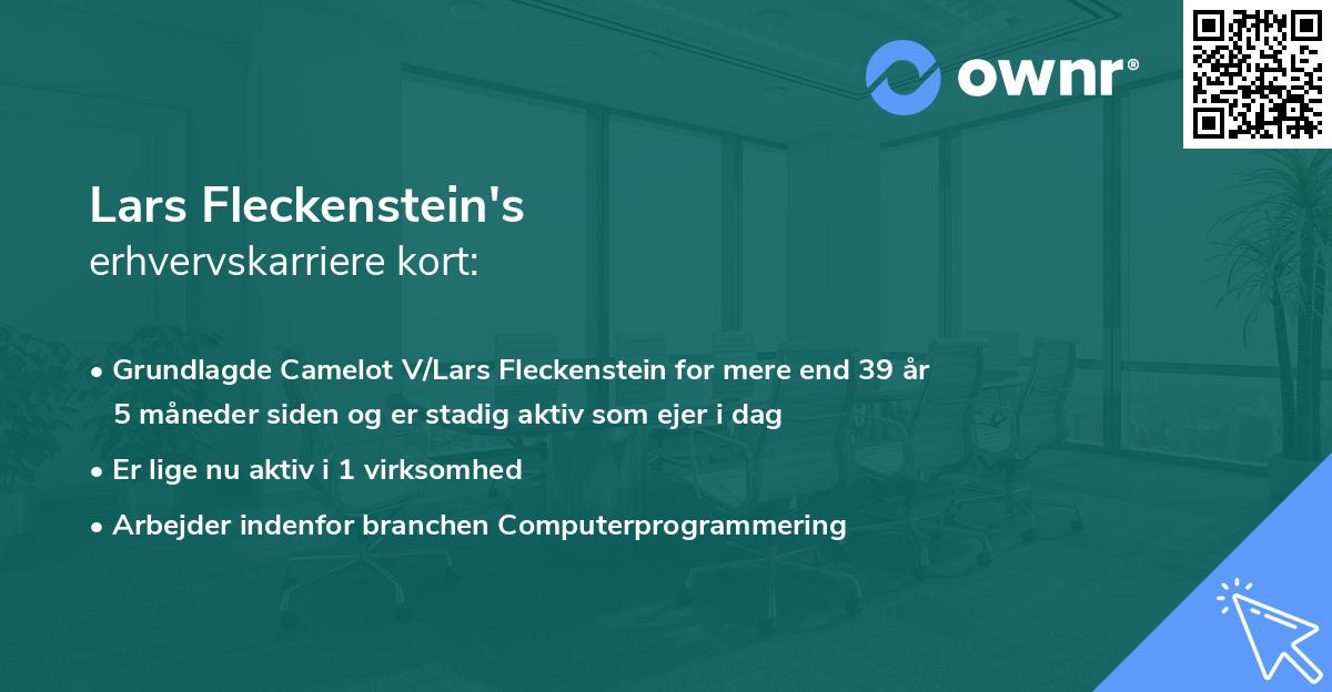 Lars Fleckenstein's erhvervskarriere kort
