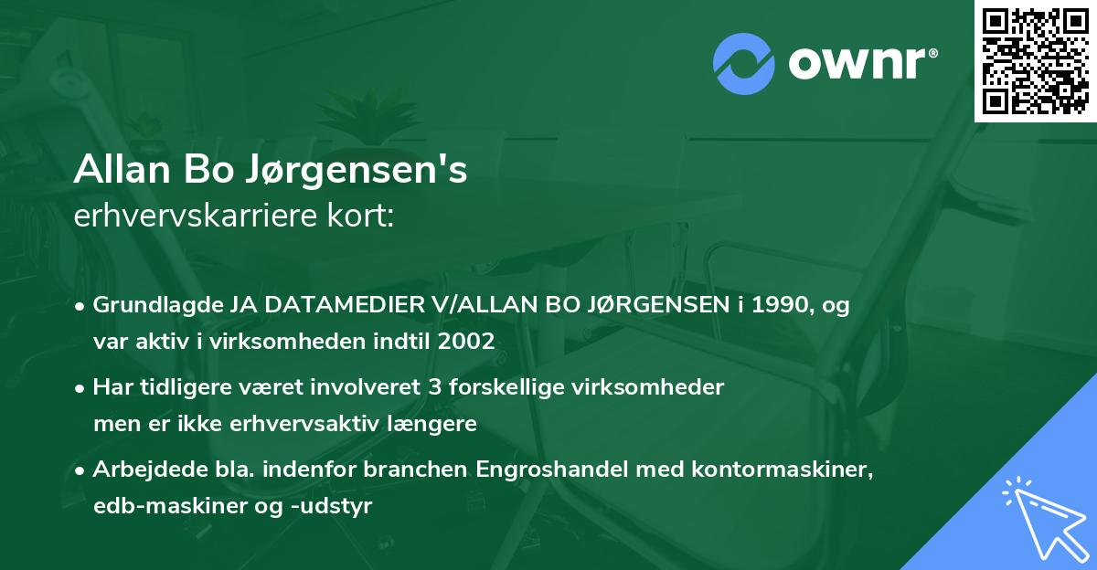 Allan Bo Jørgensen's erhvervskarriere kort