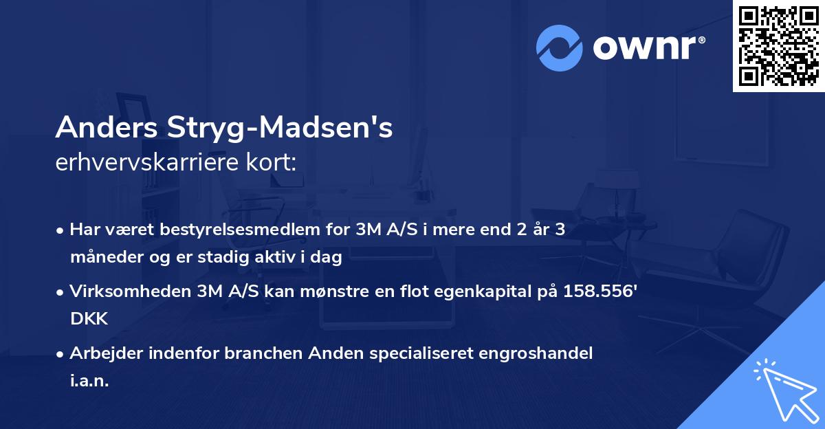 Anders Stryg-Madsen's erhvervskarriere kort