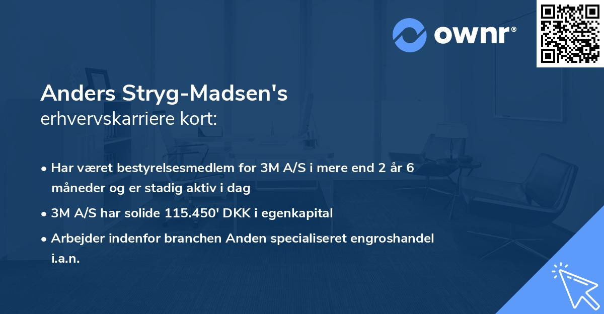 Anders Stryg-Madsen's erhvervskarriere kort