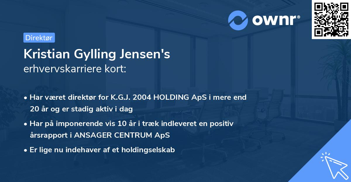 Kristian Gylling Jensen's erhvervskarriere kort