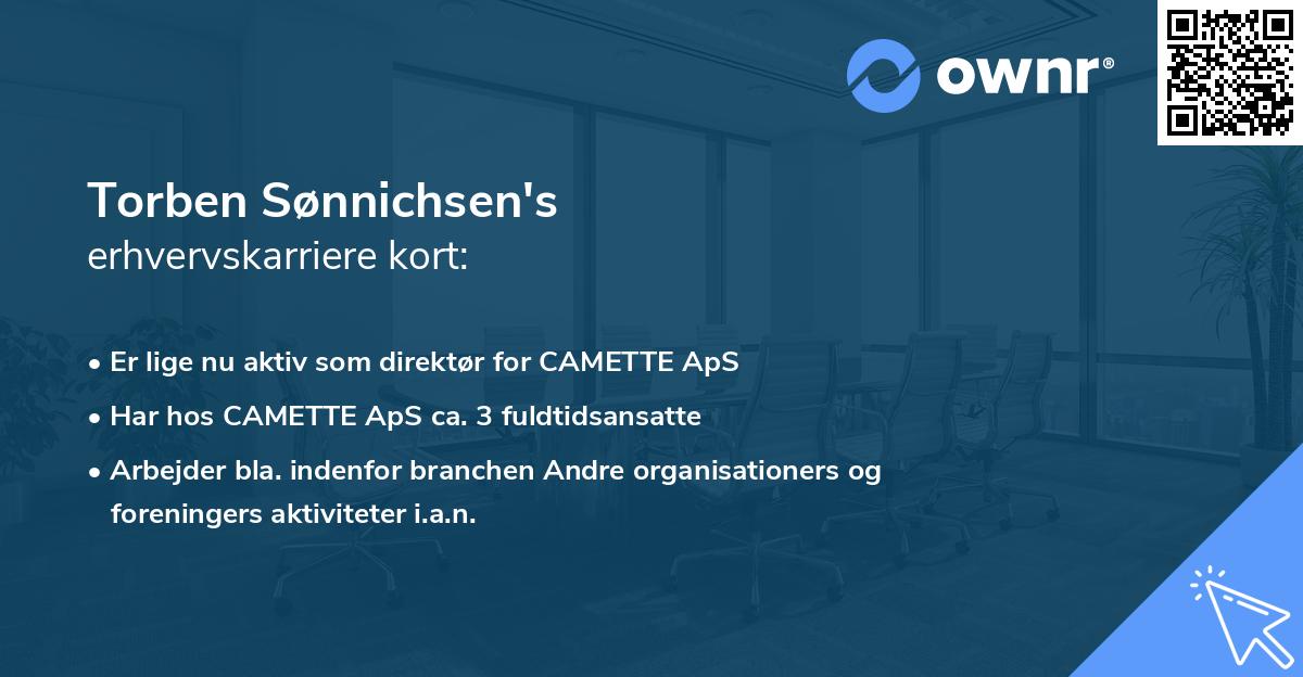 Torben Sønnichsen's erhvervskarriere kort